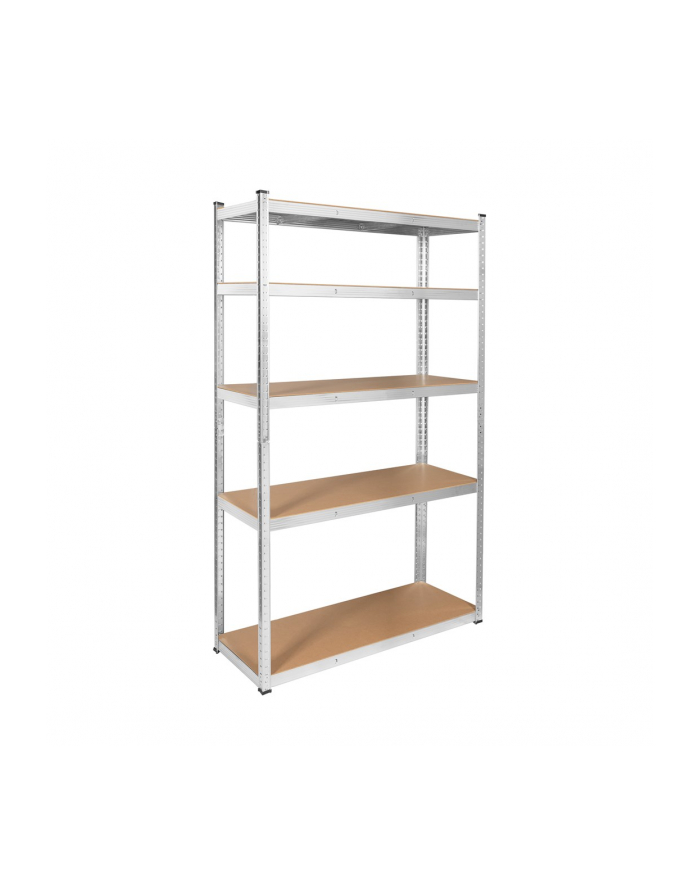 Regał metalowy magazynowy 205x120x45 srebrny Rebel główny