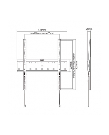 TV SET ACC WALL MOUNT 32-55'';/WM-55F-02 GEMBIRD