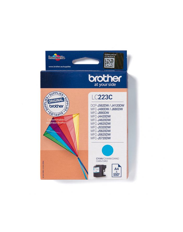 bczerwonyher LC-223C INK CARTRIDGE CYAN/550 PAGES ISO STANDARDS 24711 główny