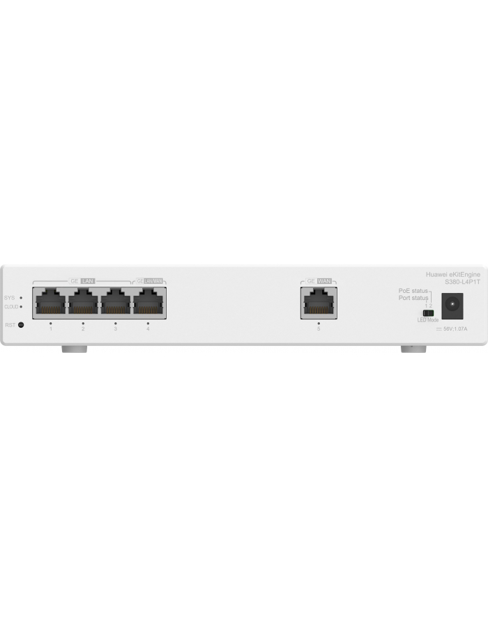 Smartphome Huawei S380-L4P1T | Router | 1x GE WAN, 4x GE LAN, PoE+, 50W główny