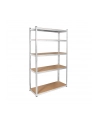 Regał metalowy magazynowy 205x120x45 srebrny Rebel - nr 1