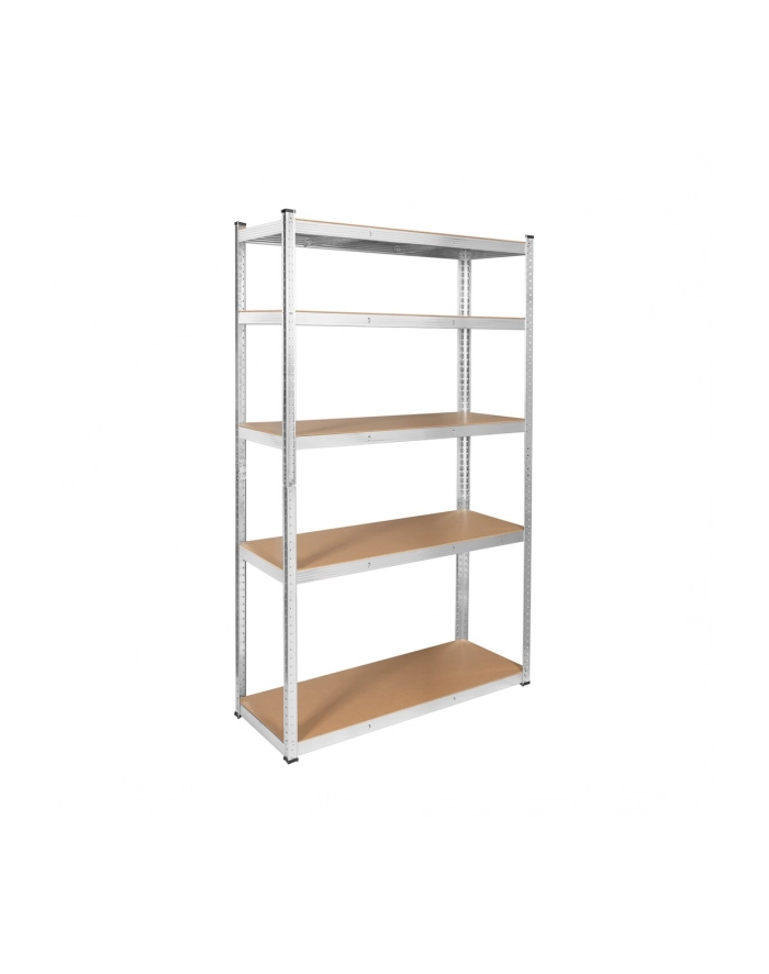 Regał metalowy magazynowy 205x120x45 srebrny Rebel główny