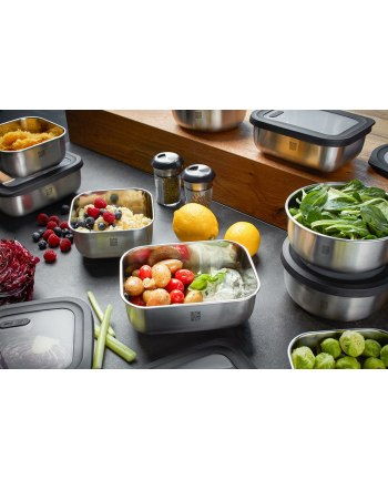 gefu Stalowy pojemnik prostokątny PROVIDO 600 ml