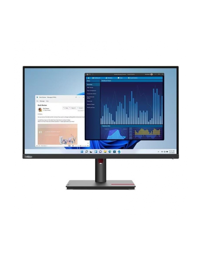 Lenovo ThinkVision T27p-30 68,6 cm (27'';) 3840 x 2160 px 4K Ultra HD monitor LED Czarny główny