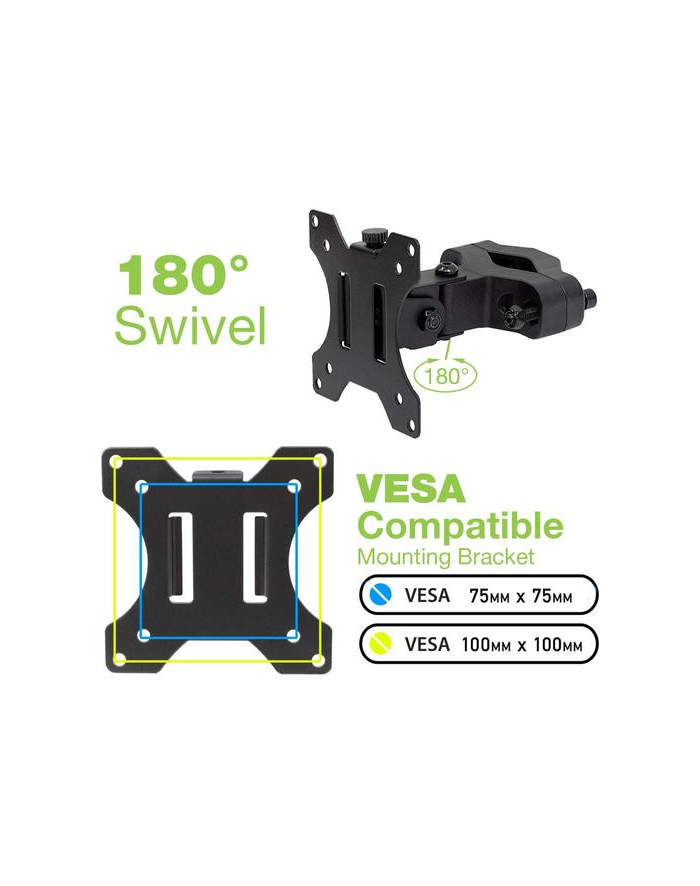 techly UCHWYT NA SŁUP TV LED/LCD 13-30 CALI 10KG OBROTOWY CZARNY główny