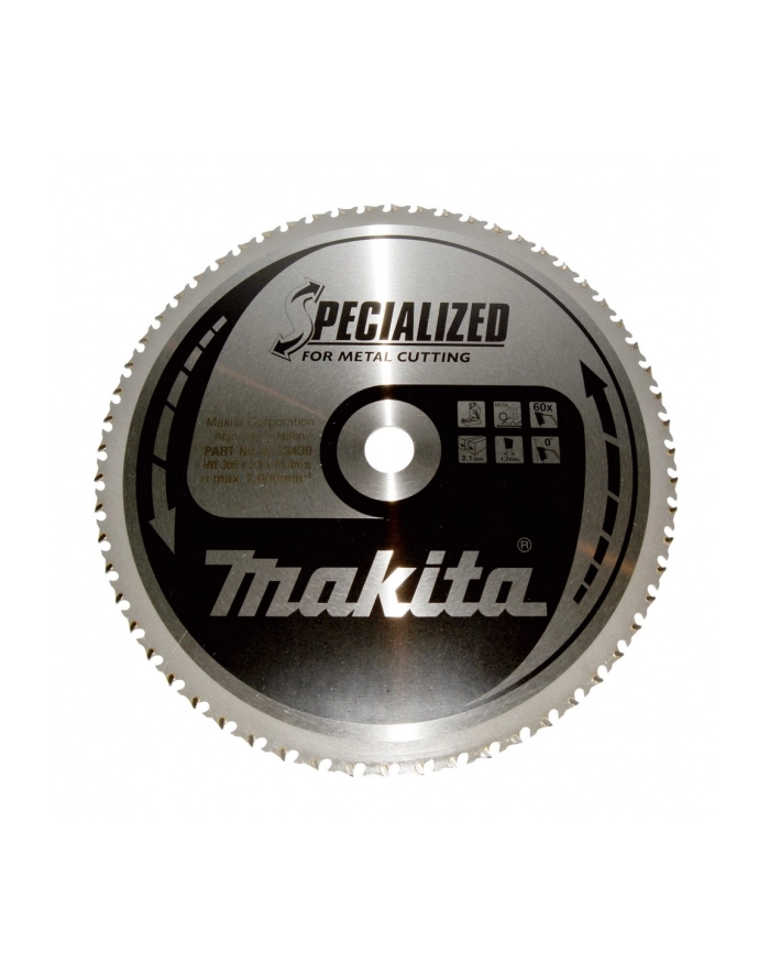 MAKITA PIŁA TARCZOWA  305x25,4x60z SPECJALIZED STAL MIĘKKA główny