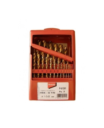 makita ZESTAW WIERTEŁ TYTAN HSS-G TIN 25szt 1-13mm nr 1