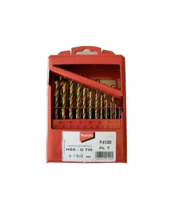 makita ZESTAW WIERTEŁ TYTAN HSS-G TIN 19szt 1-10mm nr 1