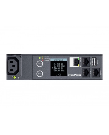 CyberPower PDU41005 rozdzielacz zasilania PDU 8 x gniazdo sieciowe 1U Czarny