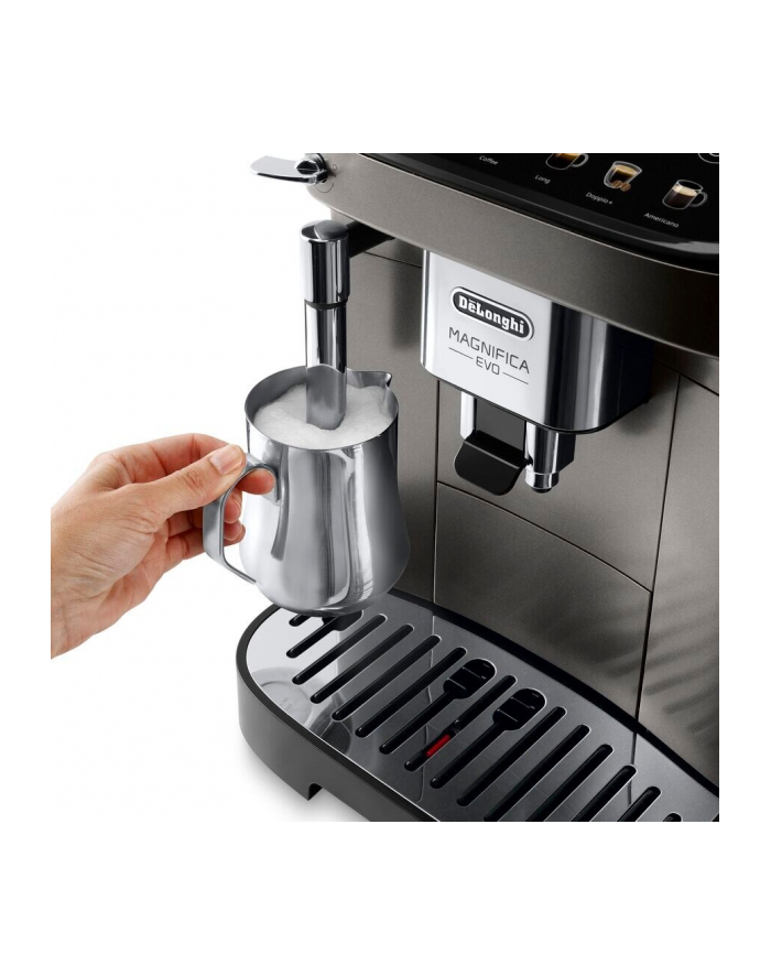Ekspres do kawy Delonghi | ECAM 29042TB Magnifica Evo | Ciśnienie pompy 15 bar | Wbudowany spieniacz do mleka | Automatyczny | 1450 W | Srebrny/Czarny główny