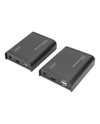 digitus Przedłużacz/Extender KVM HDMI+USB 120m po Cat6 UTP/IP 1080p FHD 60Hz audio (zestaw)
