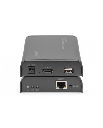 digitus Przedłużacz/Extender KVM HDMI+USB 120m po Cat6 UTP/IP 1080p FHD 60Hz audio (zestaw)