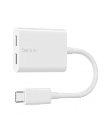 belkin ROCKSTAR USB-C/AUDIO- UND LAD-EADAPTER WEI