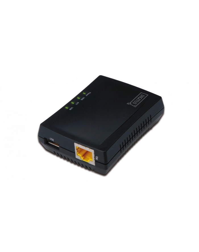 digitus Wielofunkcyjny serwer wydruku/Print server1xUSB20 Hub sieciowy, 1xRJ45, NAS, LAN 10/100Mbps główny