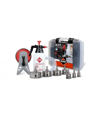 RUBI ZESTAW DO WIERCENIA W GRESIE NA MOKRO 20 28 35 43 50 65 75 + PROWADNICA MULTIDRILL + HYDRONETKA nr 2