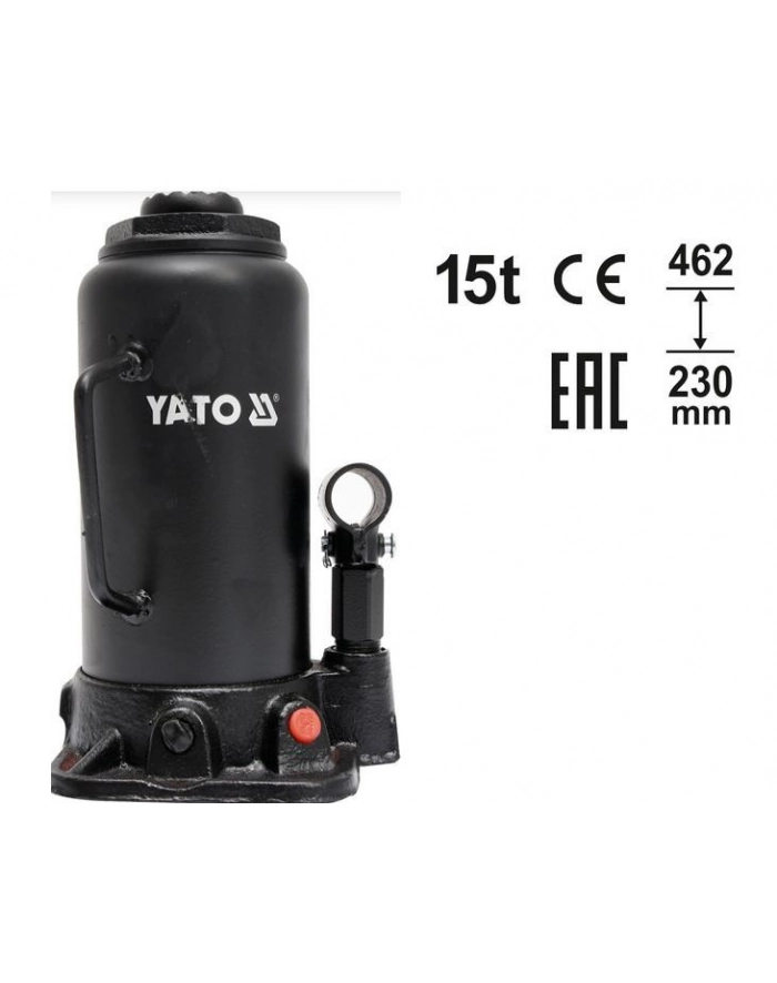 YATO DŹWIGNIK TŁOKOWY HYDRAULICZNY SŁUPKOWY 15T 230-462mm główny