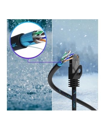 Extralink CAT5E FTP (F/UTP) Zewnętrzny | Kabel sieciowy skrętka | 50M