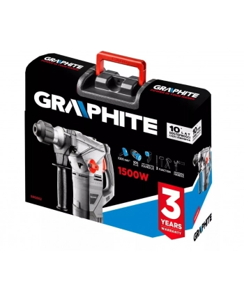 Młot udarowy 1500W Graphite SDS+ z walizką nr 1