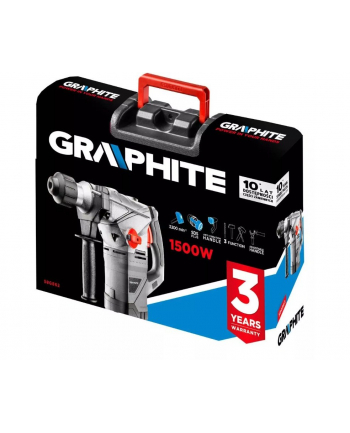 Młot udarowy 1500W Graphite SDS+ z walizką