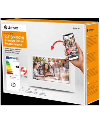Ramka na zdjęcia Denver z FRAMEO 101''; 16GB biała
