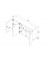 cama meble Komoda 3D ALMA 180x41,5xH90 kaszmir - nr 4