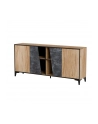 cama meble Komoda 4D OVO 180x38xH83 dąb/beton - nr 1