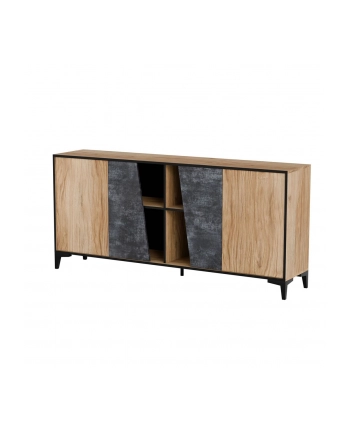 cama meble Komoda 4D OVO 180x38xH83 dąb/beton nr 2