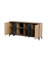 cama meble Komoda 4D OVO 180x38xH83 dąb/beton - nr 2