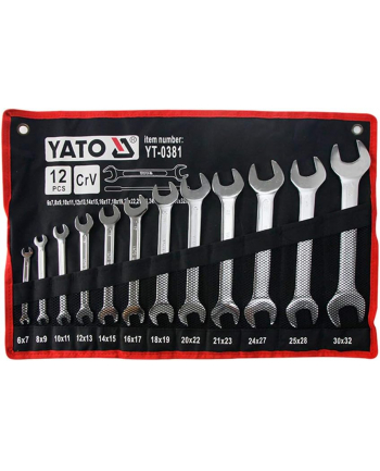YATO KLUCZE PŁASKIE SATYNOWANE 12 elem 6-32mm ETUI  0381 nr 1