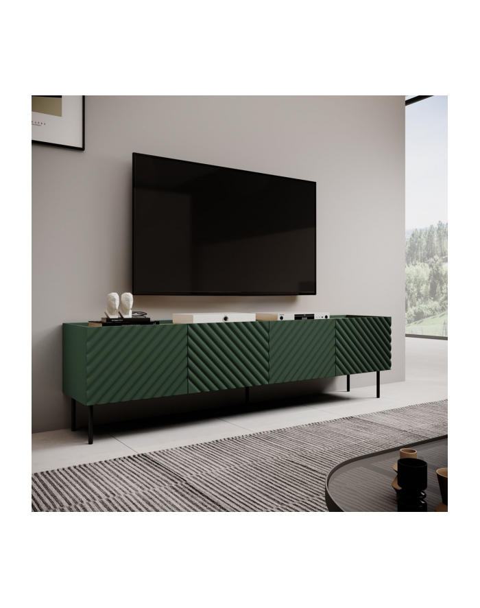 cama meble Szafka RTV 4D ONDA 200x40xH54,35 zieleń (stojąca lub wisząca) główny