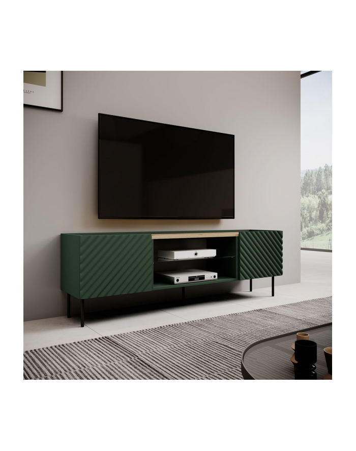 cama meble Szafka RTV EF ONDA 180,5x40xH58,39 zieleń (stojąca lub wisząca) główny