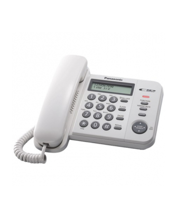 Panasonic | Przewodowe | KX-TS560FXW | Wbudowany wyświetlacz | Identyfikacja dzwoniącego | Biały | 198 x 195 x 95 mm | Pojemność książki telefonicznej 50 wpisów | 588 gramów