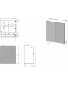 cama meble Regał 2D2SZ ONDA 98x45xH127 zieleń - nr 4