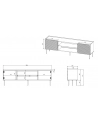 cama meble Szafka RTV EF ONDA 180,5x40xH58,39 zieleń (stojąca lub wisząca) - nr 5