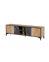 cama meble Szafka RTV 4D OVO 180x38xH53 dąb/beton - nr 1