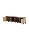 cama meble Szafka RTV 4D OVO 180x38xH53 dąb/beton - nr 2