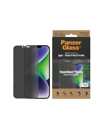 PanzerGlass | Osłona ekranu | Jabłko | iPhone 14 Plus/13 Pro Max | Szkło | Czarny | Ultraszeroki krój | Prywatność nr 2