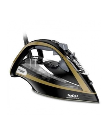 TEFAL FV9865E0 Ultimate Pure | Żelazko parowe | 3000 W | Pojemność zbiornika na wodę 350 ml | Ciągła para 60 g/min | Wydajność silnego uderzenia pary 250 g/min | Złoty/Czarny