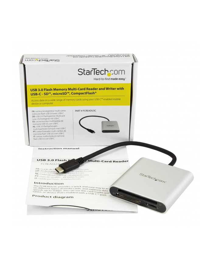 startech FLASH CARD READ-ER - USB-C/USB CARD READ-ERS główny
