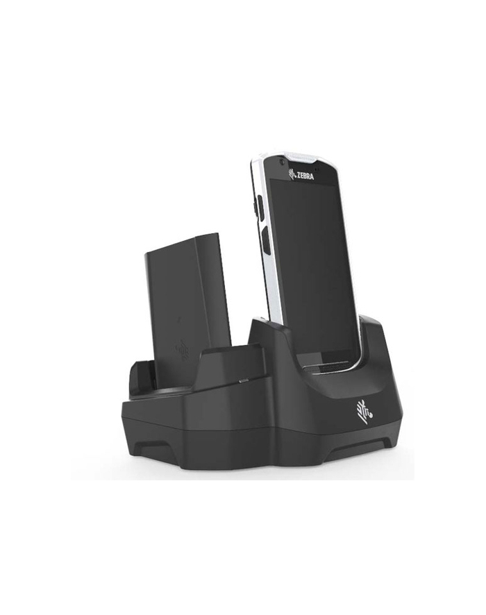 zebra KIT, 1 SLOT AND 1 SPARE BATTERY ETHERNET 'amp; USB COMMUNICATIONS CRADLE FOR TC5X TERMINALS, INC  PWR-BGA12V50W0WW, DC CABLE CBL-DC-388A1- główny