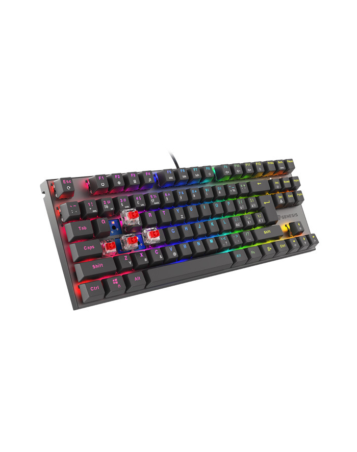 KLAWIATURA DLA GRACZY GENESIS THOR 303 TKL CZ/SK PODŚWIETLENIE RGB MECHANICZNA RED CZARNA HOT SWAP główny