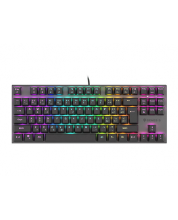 KLAWIATURA DLA GRACZY GENESIS THOR 303 TKL CZ/SK PODŚWIETLENIE RGB MECHANICZNA RED CZARNA HOT SWAP