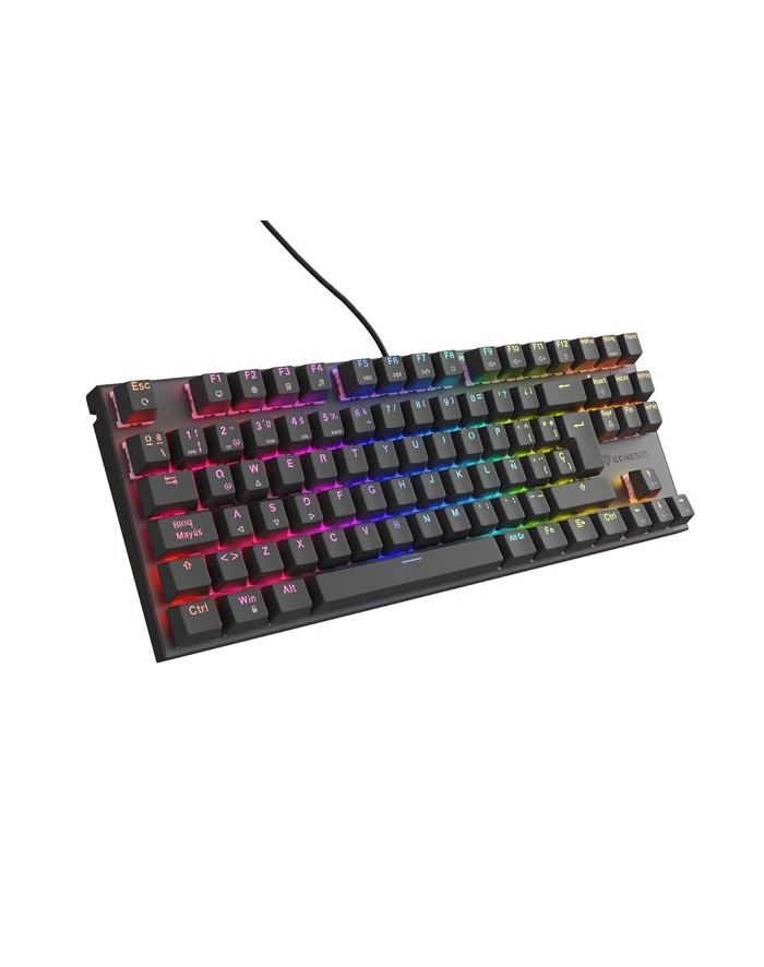 KLAWIATURA DLA GRACZY GENESIS THOR 303 TKL ES PODŚWIETLENIE RGB MECHANICZNA SILENT SWITCH CZARNA HOT główny