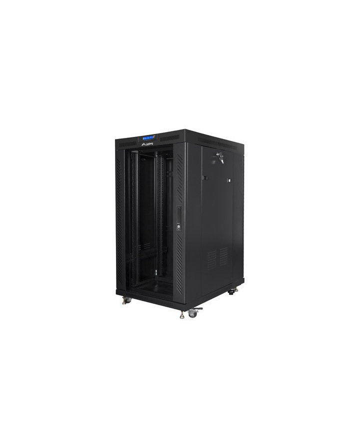 SZAFA INSTALACYJNA RACK STOJĄCA 19''; 22U 800X1000 CZARNA DRZWI SZKLANE LCD LANBERG (FLAT PACK) V2 główny