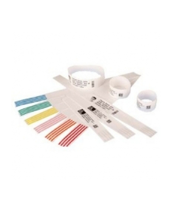 zebra Wristband, Polypropylene, 1x6in (254x1524mm); Direct Thermal, Z-Band Direct, Adhesive closure, Cartridge, 350/roll, 6/box