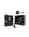 Asus | TUF GAMING A620M-PLUS WIFI | Rodzina procesorów AMD | Gniazdo procesora AM5 | Moduły DIMM DDR5 | Gniazda pamięci 4 | Obsługiwane interfejsy dysków twardych SATA, M2 | Liczba złączy SATA: 4 | Chipset AMD A620 | Karta Micro-ATX - nr 11