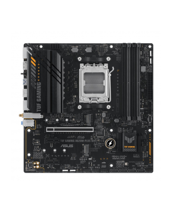 Asus | TUF GAMING A620M-PLUS WIFI | Rodzina procesorów AMD | Gniazdo procesora AM5 | Moduły DIMM DDR5 | Gniazda pamięci 4 | Obsługiwane interfejsy dysków twardych SATA, M2 | Liczba złączy SATA: 4 | Chipset AMD A620 | Karta Micro-ATX nr 1