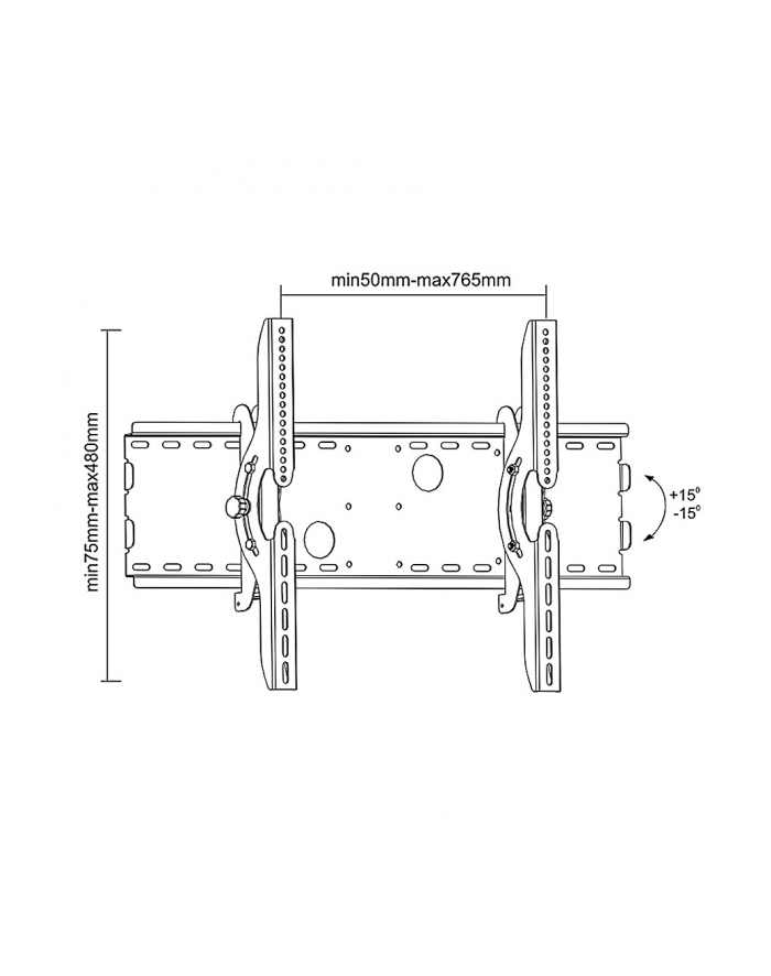 Uchwyt do telewizora Maclean, 37-100'';, 75kg, czarny, MC-521 B główny
