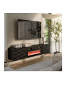 cama meble Szafka RTV TULA 183x35x37 czarny mat + czarny kominek - nr 3
