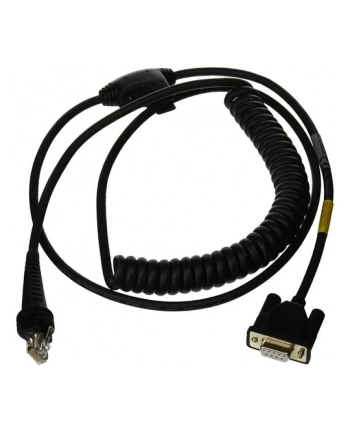 honeywell Industrial Cable: RS232 (5V signals), Kolor: CZARNY, DB9 Female, 3m (98´), coiled, 5V external power with option power on pin 9, with ferrite nr 1